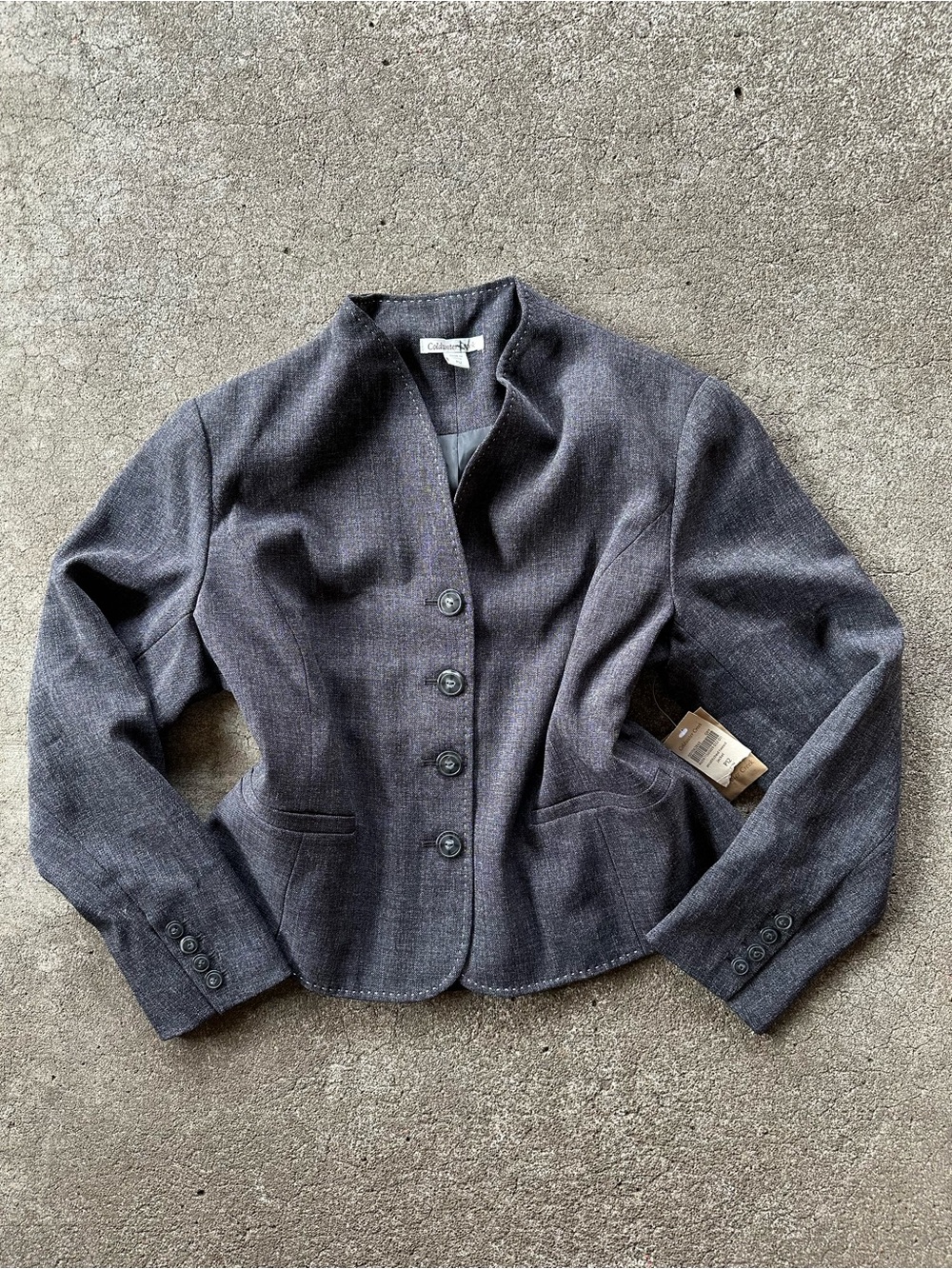 Coldwater Creek Gray Button Down Blazer Jacket